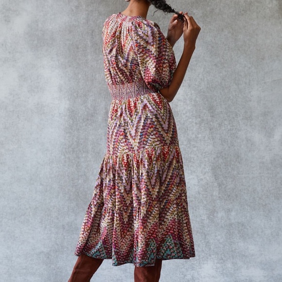 Anthropologie conditions apply puff sleeved maxi dress - Picture 5 of 10